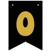 Zwart & Goud "Gefeliciteerd" Bunting Banner (Tweede vlag)