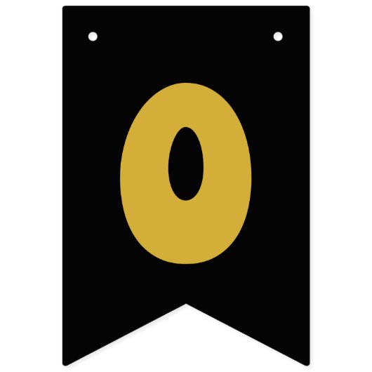 Zwart & Goud "Gefeliciteerd" Bunting Banner (Tweede vlag)