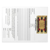 Zwart Goud Gem Rozen Voorstel Notitieblok (Voorkant)