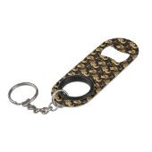 Zwart Goud Gemarmerd Mini Flessenopener (Voorkant Gekanteld)
