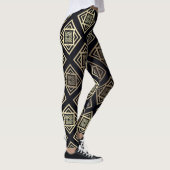 Zwart & Goud Geometrisch Leggings (Rechts)