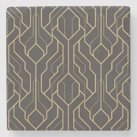 Zwart goud geometrisch patroon | Art. Deco