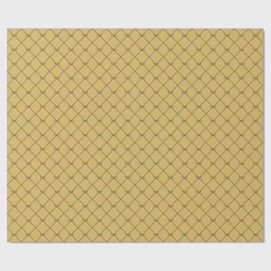 Zwart Goud Geometrische Eenvoudige Boog Patroon Cadeaupapier (Vlak)