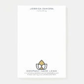 Zwart & Goud Geometrische Logo Post-it® Notes (Voorkant)