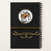 Zwart Goud Gepersonaliseerde Foto Monogram Recepte Notitieboek (Achterkant)