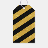 Zwart Goud Gepersonaliseerde Kerstmis Cadeaulabel (Achterkant)