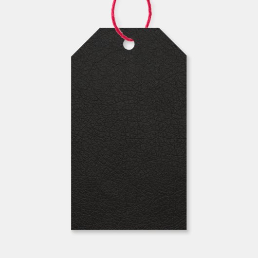 Zwart goud gepersonaliseerde monogram naam script cadeaulabel (Achterkant)