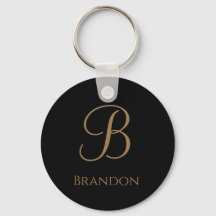 Zwart Goud Gepersonaliseerde Naam en Monogram