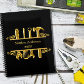 Zwart goud gereedschap huis reparaties bedrijf 202 planner