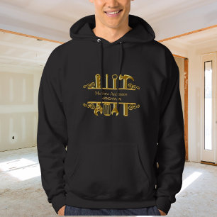 Zwart goud gereedschap huis reparaties hoodie