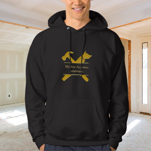 Zwart goud gereedschap huis reparaties hoodie