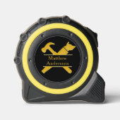 Zwart goud gereedschap thuis reparaties naam rolmaat (Voorkant)