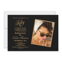 Zwart & Goud Gestreepte Vijftig & FEESTELIJK! Fees