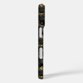 Zwart goud gewatteerd lederen patroon Case-Mate iPhone case (Achterkant / Rechts)