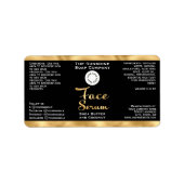 Zwart Goud Gezicht Serum Druppelflesetiket w/logo Etiket (Voorkant)