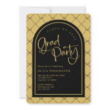 Zwart Goud Girly Bows Patroon Afstuderen Party