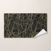 Zwart Goud Glanzend Abstract Bad Handdoek (Handdoek)