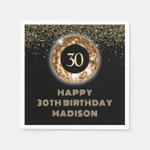 Zwart Goud Glitter 30e Verjaardag Viering