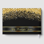 Zwart Goud Glitter 50e Jubileum Gastenboek (Achterkant)