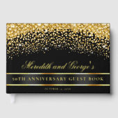 Zwart Goud Glitter 50e Jubileum Gastenboek (Voorkant)