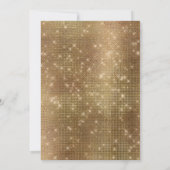 Zwart Goud Glitter 70s Party Disco Ball Verjaardag Kaart (Achterkant)