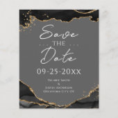 Zwart goud glitter Agate sparen de Datum (Voorkant)