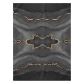 Zwart Goud Glitter Agate Tafelkleed (Voorkant)