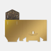 Zwart Goud Glitter Diamanten Bruiloft Dank u Bedankdoosjes (Uitgevouwen)