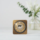 *~* Zwart Goud Glitter Dramatische Glam AP65 Vierkante Visitekaartje (Staand voorkant)