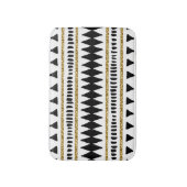 Zwart Goud Glitter Etnisch Patroon Badmat (Voorkant Verticaal)