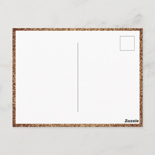 Zwart Goud Glitter Foto Verjaardag Dank u Briefkaart (Achterkant)