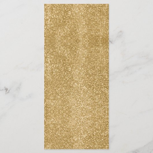 Zwart & Goud Glitter Gitaar Bruiloft Receptie Menu (Achterkant)