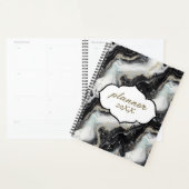 Zwart Goud Glitter Marmer Modern Planner (Display)