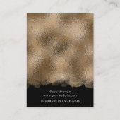 Zwart Goud Glitter Moderne Oorbellen Sieraden Disp Visitekaartje (Achterkant)
