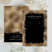 Zwart Goud Glitter Moderne Oorbellen Sieraden Disp Visitekaartje