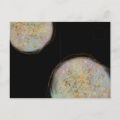 Zwart Goud Glitter Nieuwjaar Briefkaart (Achterkant)