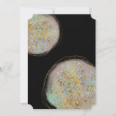 Zwart Goud Glitter Nieuwjaarsfeest Kaart (Achterkant)