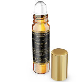 Zwart & Goud Glitter Parfum Rollerfles label