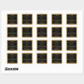 Zwart & Goud Glitter Parfum Rollerfles label (Vel)