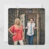 Zwart & Goud Glitter Sla de datum Fotokaarten op Kaart (Achterkant)