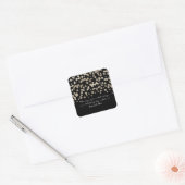 Zwart & Goud Glitter Stippen Moderne Stickers (Envelop)