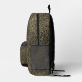 Zwart Goud Glitter Tech IT Beveiligingsbedrijf Log Bedrukte Rugzak (Rechts)