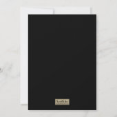 Zwart & Goud Glitter Uitnodiging Save The Date (Achterkant)