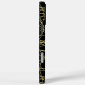 Zwart Goud Glitzy Abstract Case-Mate iPhone Case (Achterkant / Rechts)