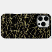 Zwart Goud Glitzy Abstract Case-Mate iPhone Case (Achterkant (horizontaal))