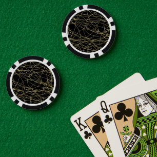 Zwart Goud Glitzy Abstract Poker Chips