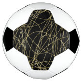 Zwart Goud Glitzy Abstract Voetbal (Gedraaid)