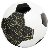 Zwart Goud Glitzy Abstract Voetbal (Drie kwart)