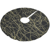 Zwart Goud Glitzy Abstracte Kerst Kerstboom Rok (Gekanteld)
