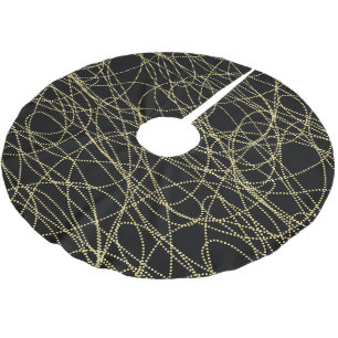 Zwart Goud Glitzy Abstracte Kerst Kerstboom Rok